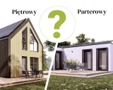 Dwa projekty domów: piętrowy z drewnianą elewacją i parterowy z białymi ścianami. Który projekt domu 4 sypialnie wybierzesz?