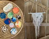 Kolorowe, ręcznie robione podstawki i makrama. Handmade to znaczy unikatowe, z pasją wykonane przedmioty.