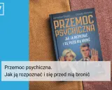 Okładka książki "Przemoc psychiczna. Jak ją rozpoznać i się przed nią bronić". Grafika przedstawia parę i dłoń w geście obrony.
