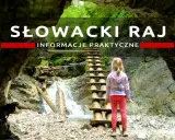 Dziewczynka w Słowackim Raju przed drewnianą drabiną przy wodospadzie. Informacje praktyczne.