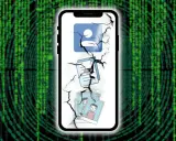 Uszkodzony telefon z ikonami i zdjęciami. Dowiedz się, jak odzyskać zdjęcia ze starego telefonu, nawet gdy wydaje się to niemożliwe.