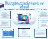 Grafika o bezpieczeństwie w sieci: komputer z kłódką, smartfon, zasady, zagrożenia, reakcje, fakty i mity, pomoc.