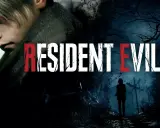 Leon S. Kennedy w mrocznym lesie, obok napisu Resident Evil 4. Ten obraz to świetny wstęp do poradnika Resident Evil 4.