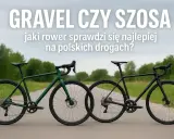 Zielony rower gravel i czarny szosowy stoją obok siebie. Który wybrać na polskie drogi?