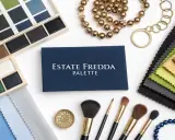Palette di colori e tessuti: tonalità calde e fredde che stanno bene con il blu, oro e accessori.
