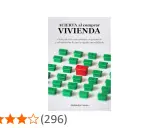Guía "Acierta al comprar vivienda" con consejos para los pasos a seguir. Una casa roja destaca entre muchas verdes.