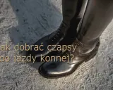 Eleganckie, czarne chapsy jeździeckie na sznurówki, gotowe na jazdę konną.