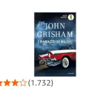 Copertina del libro "I ragazzi di Biloxi" di John Grisham, con un'auto d'epoca rossa e bianca sotto un cielo tempestoso.