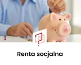 Renta socjalna dla osób z niepełnosprawnościami. Dłoń wrzuca monetę do świnki skarbonki.