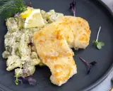 Gebratener Kabeljau mit Kartoffelsalat und Dill. Perfekt gebraten, wie lange? Ein Genuss!