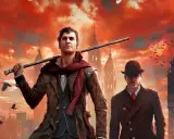 Sherlock Holmes gra w wiktoriańskim Londynie, z Big Benem i krukami na tle czerwonego nieba.