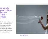Une femme tient un mégaphone d'où s'échappe un nuage de fumée stylisé. L'image illustre l'idée d'exprimer un synonyme pour "beaucoup de bruit pour rien".