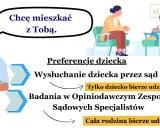 Dziecko chce mieszkać z ojcem. Grafika ilustruje, jak wiek dziecka a kontakty z ojcem wpływają na jego wysłuchanie przez sąd i badania.