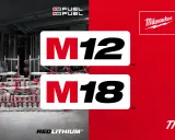 Narzędzia Milwaukee, znanej marki z USA, prezentowane w wersjach M12 i M18.