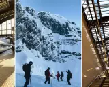Tågstation, snöklädda berg och en trappa under ett glastak. En resa som visar hur fungerar interrail – från stad till vildmark.