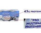 Elinas griechischer Joghurt, 0,1% Fett, 45g Protein pro Packung. Ein gesunder Genuss, proteinreich und lecker.