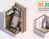 Comparaison de deux espaces techniques : l'un encombré, l'autre optimisé, en amont de la réglementation RE2020.