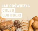 Jak odświeżyć chleb i bułki? Na zdjęciu różne rodzaje pieczywa: bochenki, kromki, bagietka i bułka z sezamem.