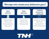 Przyczyny szarpania auta przy dodawaniu gazu: problemy z układem paliwowym, zapłonowym lub mechaniczne/elektryczne.