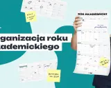 Młody student z kalendarzem planuje, jak długo trwa rok akademicki. Widać terminy, egzaminy i wyjazdy.