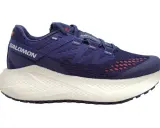 Granatowe buty Salomon Aero Glide 3 z białą podeszwą, idealne do biegania.