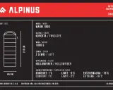 Śpiwór Alpinus Warm 1800, kształt koperty, waga 1800g. Zakres temperatur komfort: 1°C, limit: -3°C. Idealny na chłodne noce.
