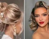 Eleganckie fryzury na wesele jako gość: upięcie z perłami i fale w stylu retro. Idealne inspiracje na ślubną stylizację.