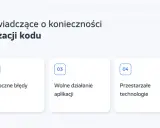 Sygnały świadczące o konieczności refaktoryzacji kodu: komunikacja od deweloperów, błędy, wolne działanie, przestarzałe technologie, słaba architektura.