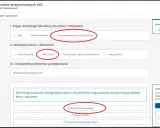 Formularz nowego wniosku w KRZ. Wybierasz organ, do którego składasz pismo, oraz czy jesteś wierzycielem. Dowiedz się, jak głosować w systemie.