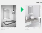 Łazienkowe lustra z LED. Na jakiej wysokości kinkiet nad lustrem? Oba modele mają nowoczesny design.