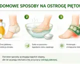 Babcine sposoby na ostrogi piętowe: okład z octu jabłkowego, kąpiel z sodą, krioterapia. Pomagają łagodzić objawy.