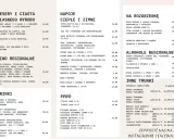 Karczma Bacówka Zakopane menu: desery, napoje, piwo regionalne, drinki, alkohole regionalne.
