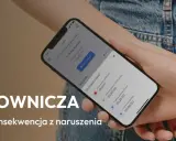 Aplikacja na telefonie pokazuje podstawowy system czasu pracy, z informacją o zaplanowanej przerwie i możliwością zatrzymania czasu.