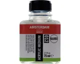 Buteleczka z błyszczącym medium akrylowym Amsterdam. Idealne, by dowiedzieć się, czym rozcieńczyć farbę akrylową, nadając jej połysk.