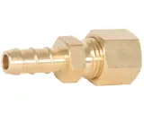 Un raccord male femelle en laiton, essentiel pour connecter des tuyaux.