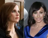 Jessica Chastain e Heidi Moneymaker, due volti del cast di Molly's Game, in un collage.