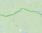 Karta över vasaloppsspåret som slingrar sig genom Dalarnas landskap, förbi sjöar och vägar som 70 och 1024.