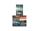 Copertine di libri di Robert Bryndza: "Darkness Falls", "Nine Elms" e "Shadow Sands". Thriller avvincenti.