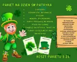 Zielony pakiet na Dzień Św. Patryka: skrzat, koniczyna, kapelusz, girlandy, ciekawostki, dyplomy, memory, kolorowanki, opaski. Symbole Św. Patryka.