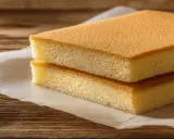 Deux tranches de biscuit joconde, parfaites pour une recette facile et rapide. Légères et aériennes, elles invitent à la gourmandise.