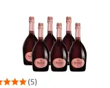 Sechs Flaschen Dom Ruinart Rosé Champagner, bereit für besondere Anlässe.