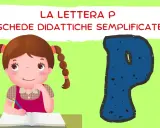 Bambina studia la lettera P, una consonante fondamentale per imparare parole come "pane" e "pappa".