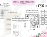 Gry weselne dla gości: wykreślanka, bingo, labirynt i zgadywanki. Zabawy, które umilą czas oczekiwania na ślub i sprawią radość!