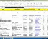 Tabela z danymi klientów, zawierająca analizę wyników: nazwy firm, branże, województwa i adresy e-mail.