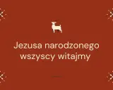 Wesoło Jezusa narodzonego wszyscy witajmy! Stylizowane ozdoby i renifer dodają uroku.