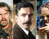Leonardo DiCaprio med gevär, Daniel Day-Lewis med mustasch och en ung kvinna med hjärtformade solglasögon. Tre ikoniska scener från filmer med Paul Thomas Anderson.