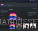 Profilowe na Steam. Wybór awatara z górzystym krajobrazem i neonowym zachodem słońca.