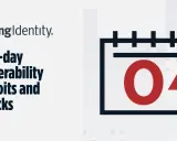 Ping Identity Logo und ein Kalendersymbol mit einem roten "0" und einem Warnzeichen. Thema: Zero-day Angriffe.