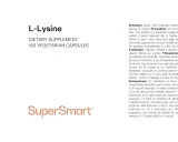 Complément alimentaire L-Lysine, 180 gélules végétariennes. Chaque gélule apporte 500 mg de L-lysine.