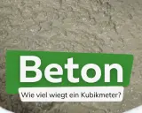 Frisch gemischter Beton. Die Frage: Wie viel wiegt ein Kubikmeter Beton?